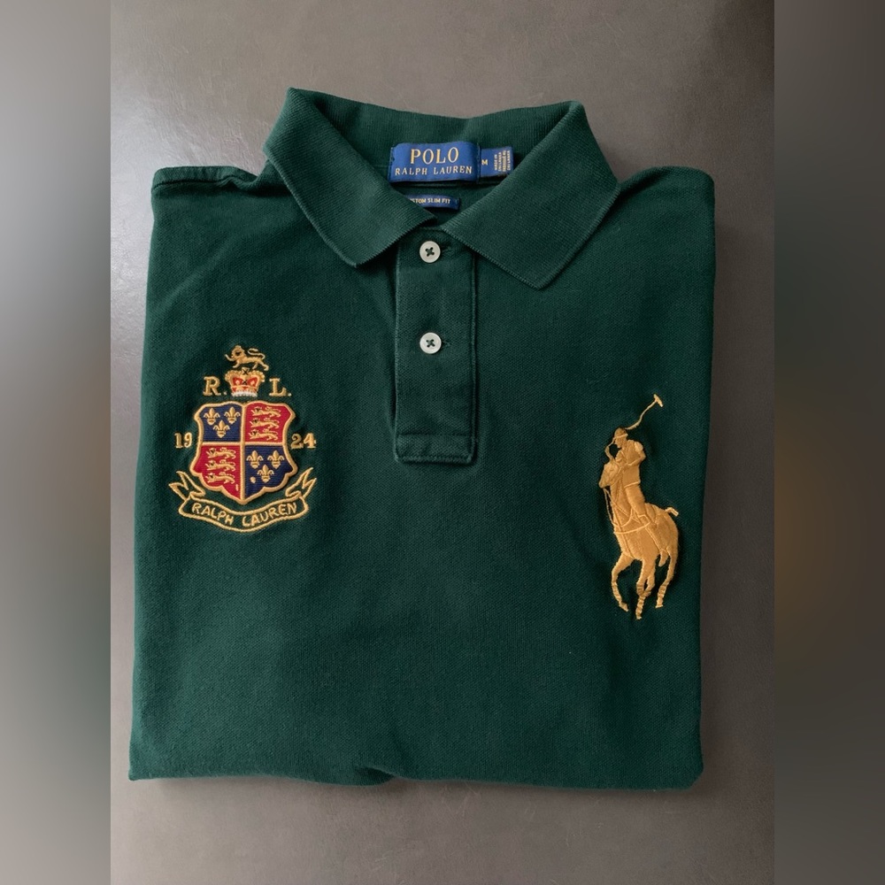 Ralph Lauren Men’s Custom Slim Fit Big Pony Mesh Polo Shirt